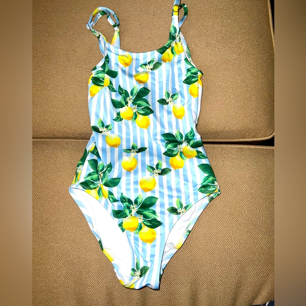 Like New Stella Cove Lemon Print One-Piece Swimsuit